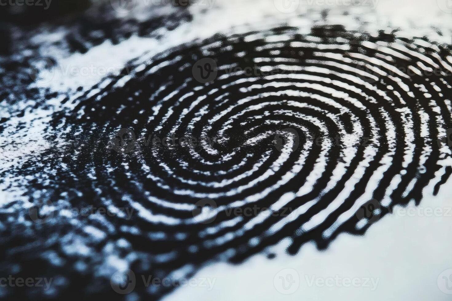 Intricate patterns of a fingerprint captured in detail. photo