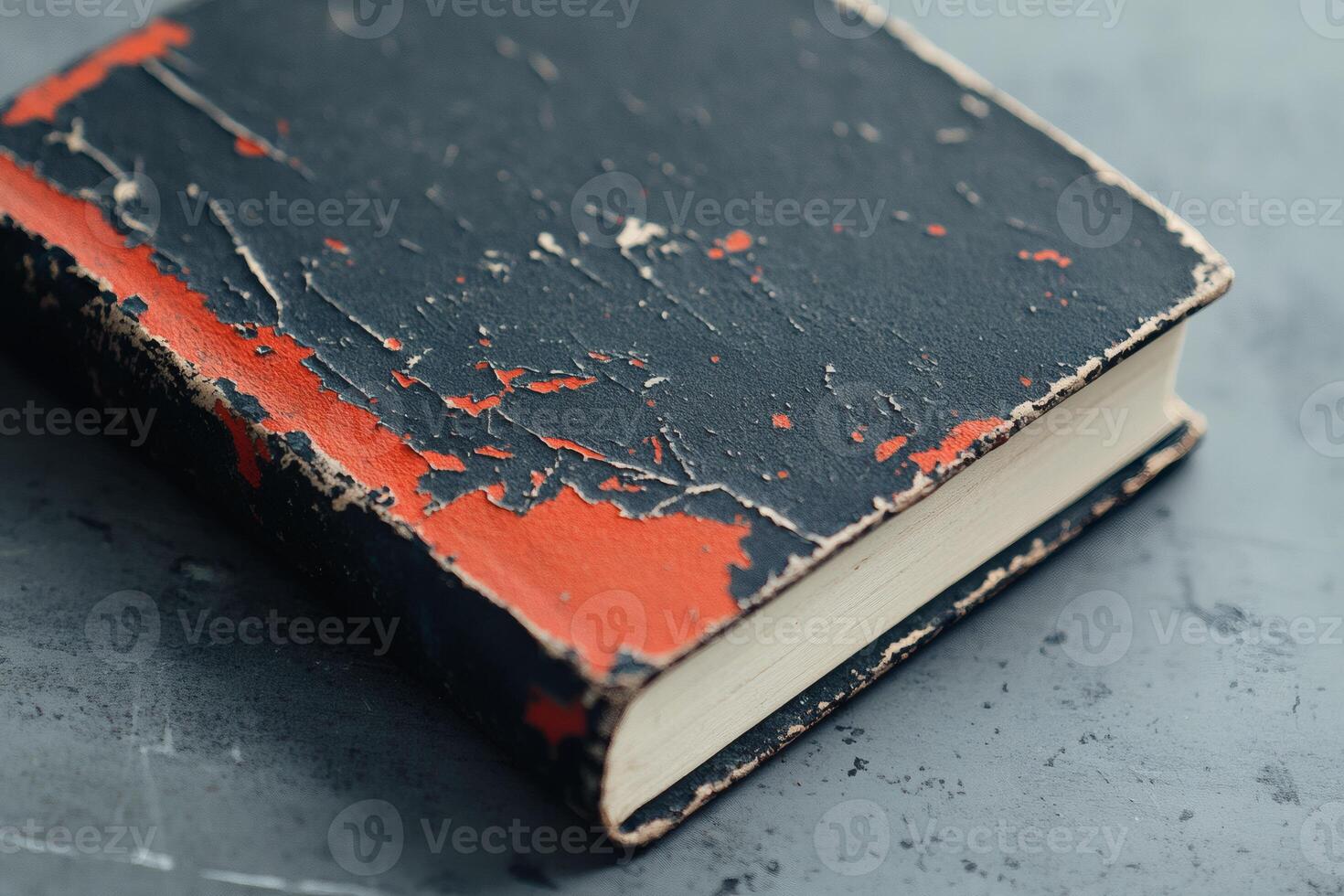 Weathered book revealing stories of time and mystery. photo