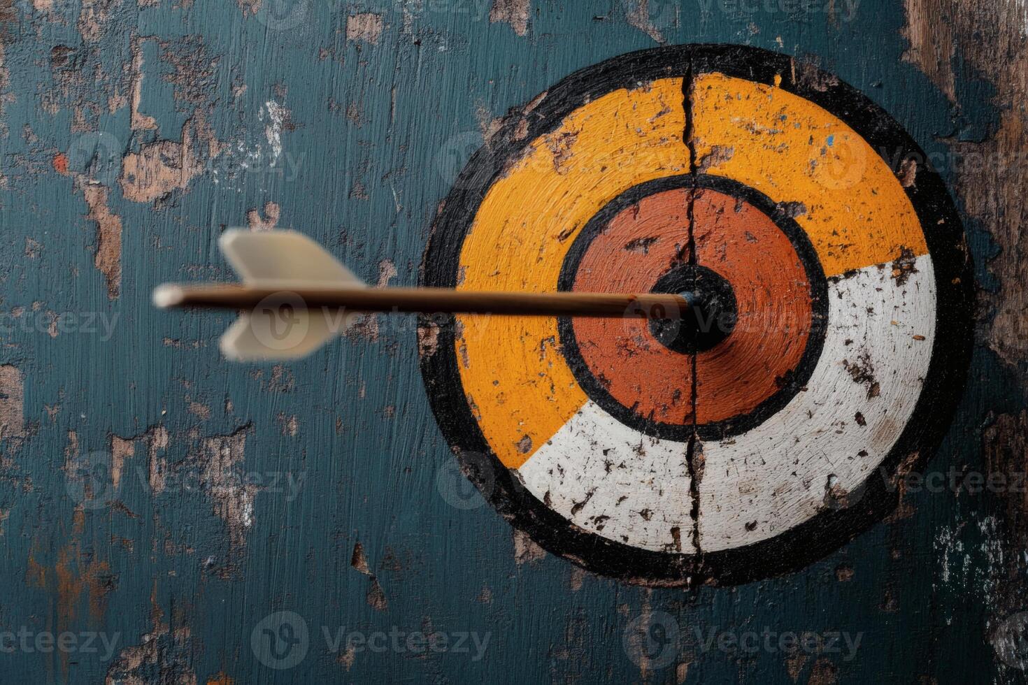 Precision and focus during an archery practice session. photo