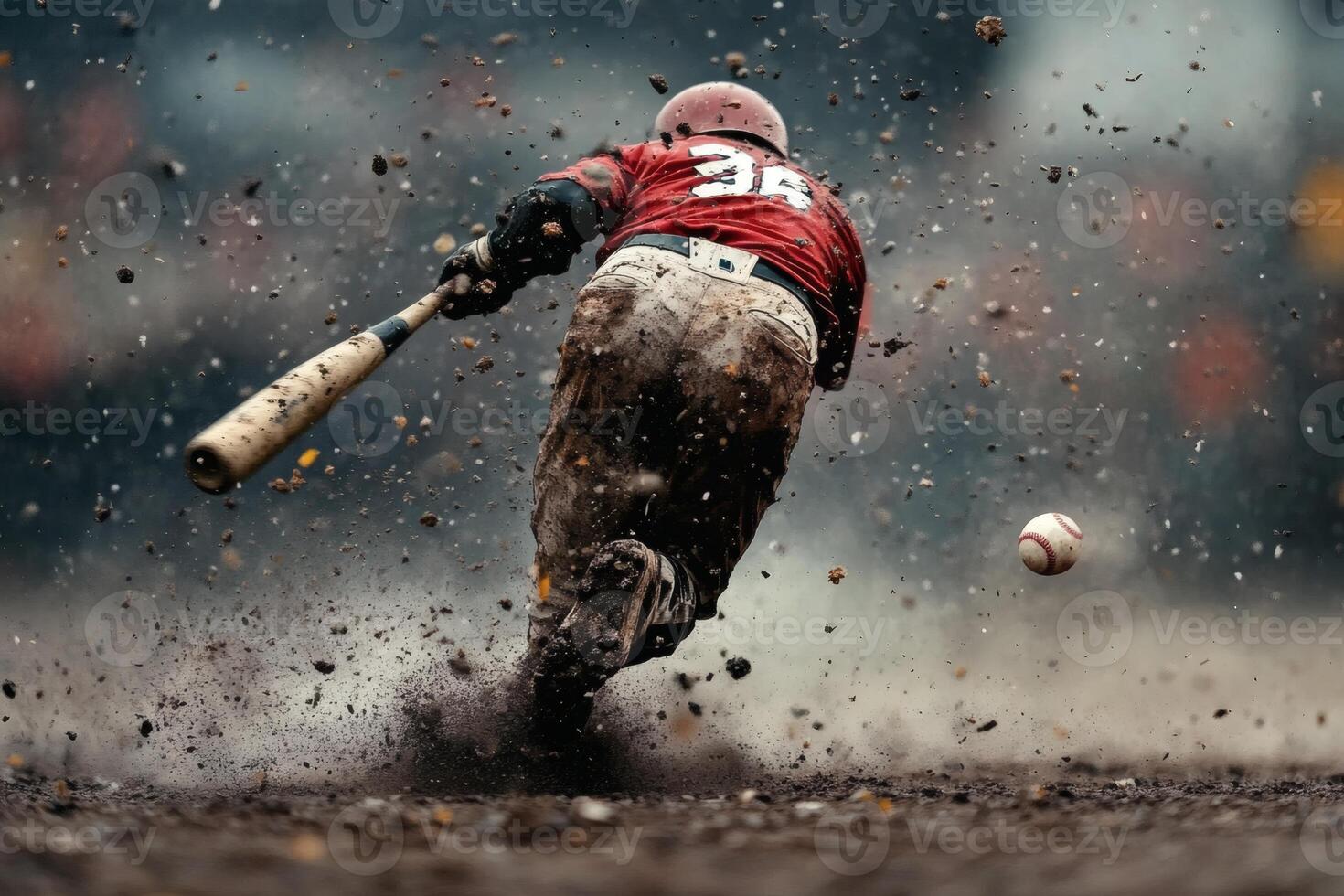 Dynamic baseball player steals second base during game. photo