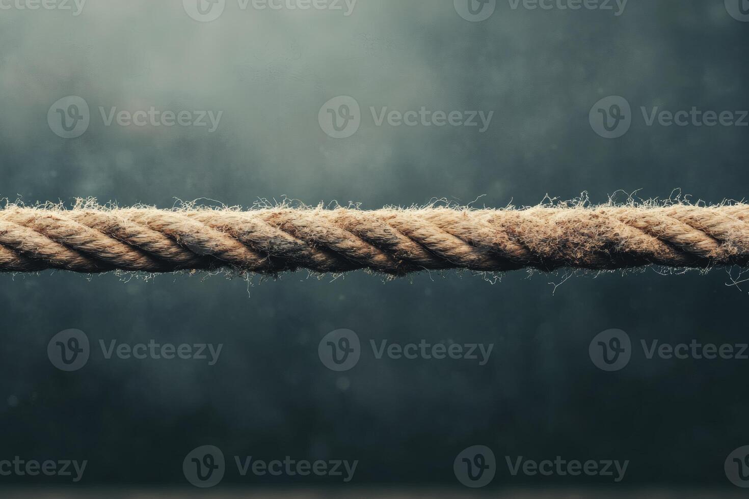 Textured rope stretches across a moody backdrop. photo