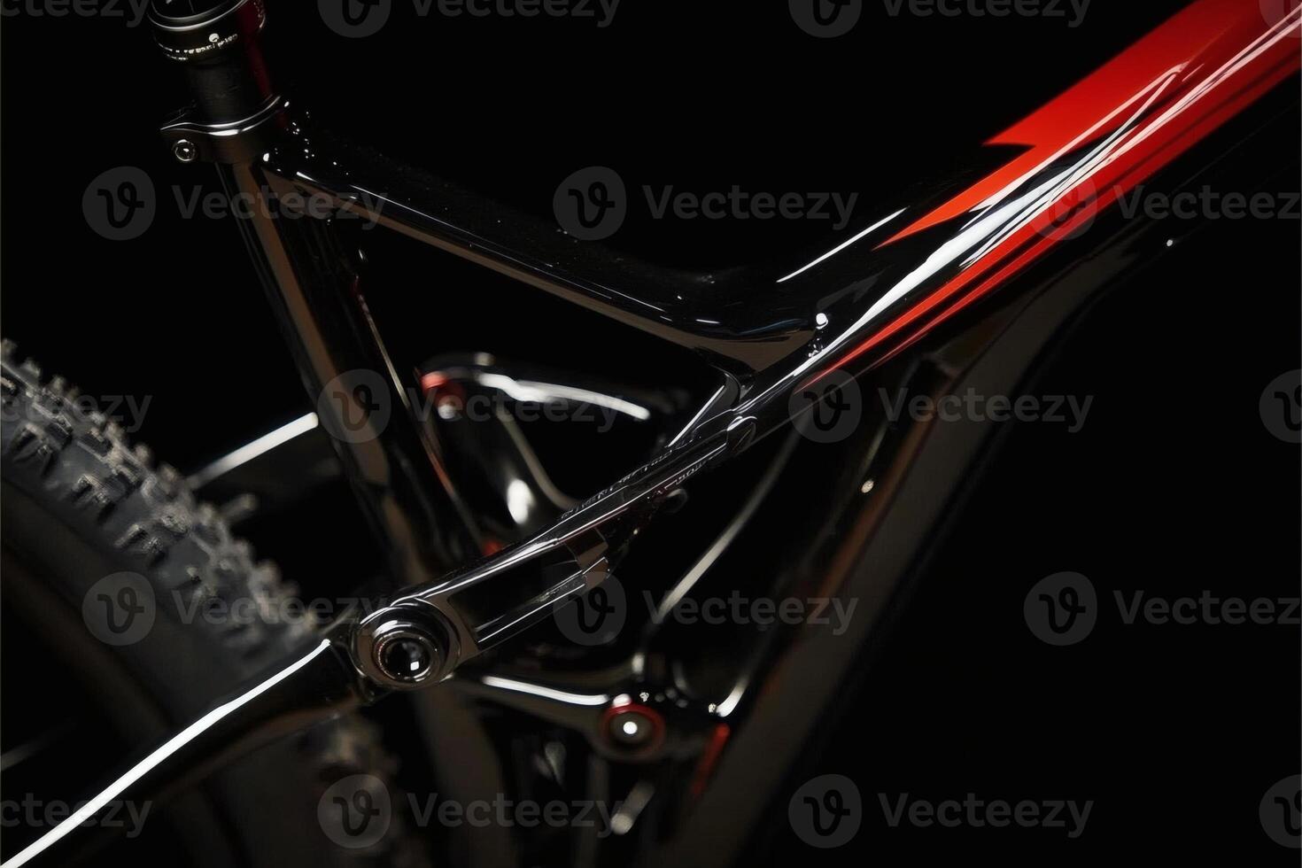Innovative mountain bike design showcasing sleek curves. photo