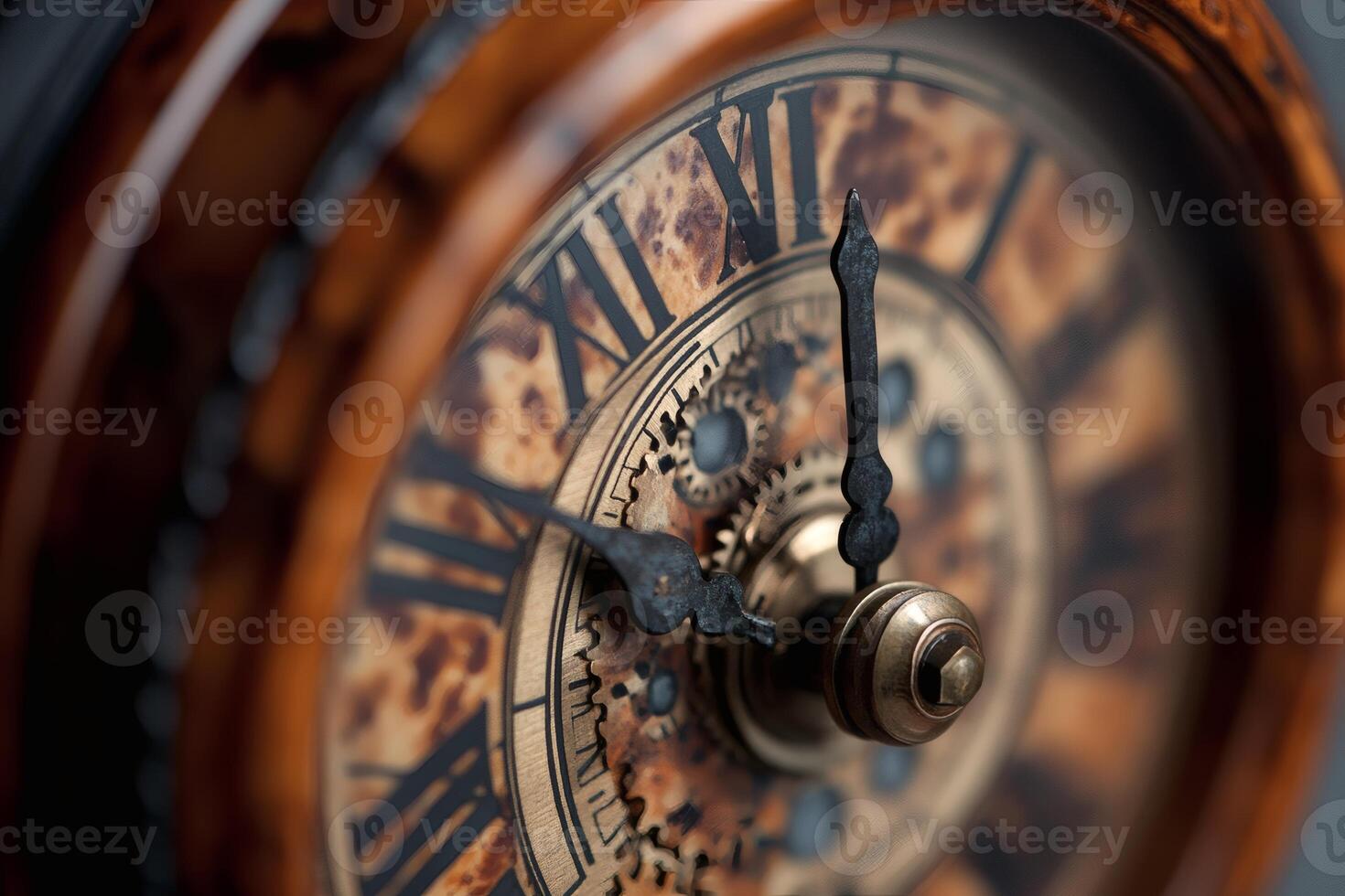 Intricate craftsmanship of a vintage clock design. photo