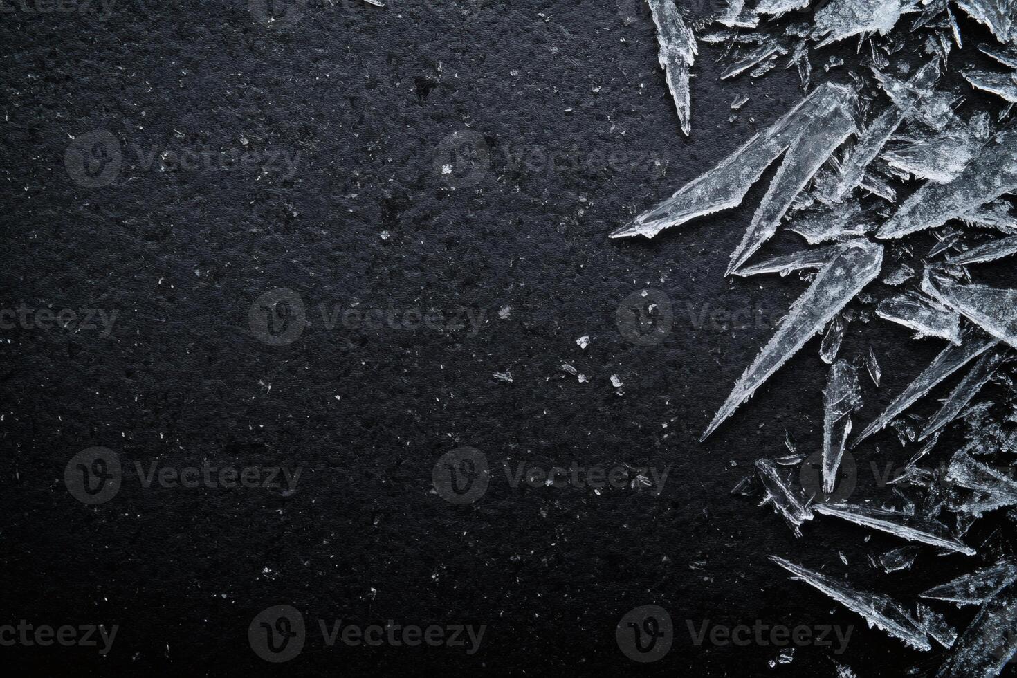 Intriguing ice crystals create a stunning abstract pattern. photo
