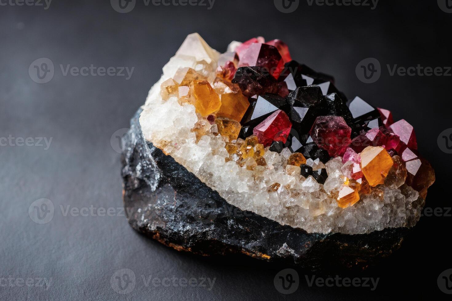 Shimmering crystals showcasing nature's artistry. photo