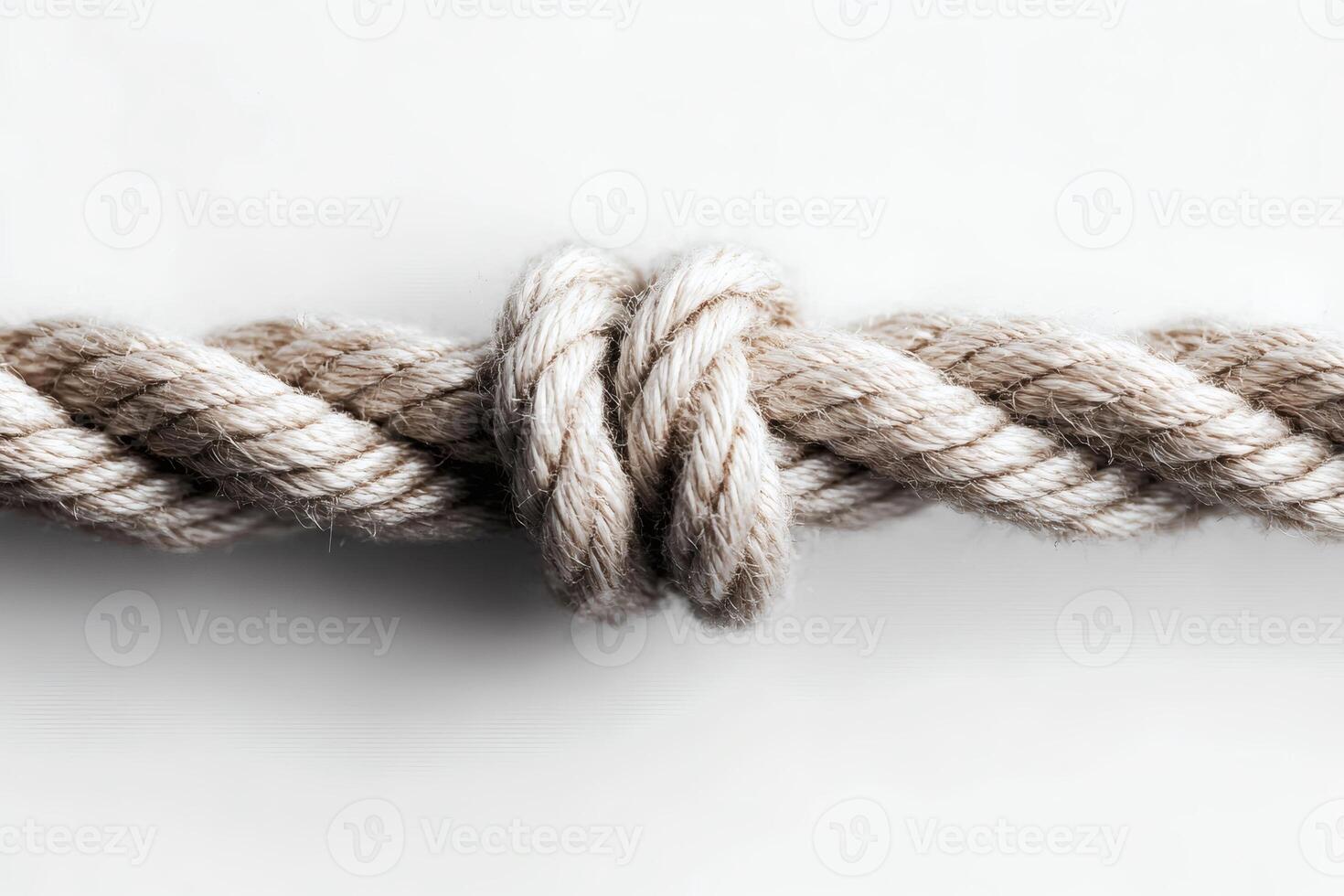 Rope knot intricately tied demonstrating craftsmanship. photo