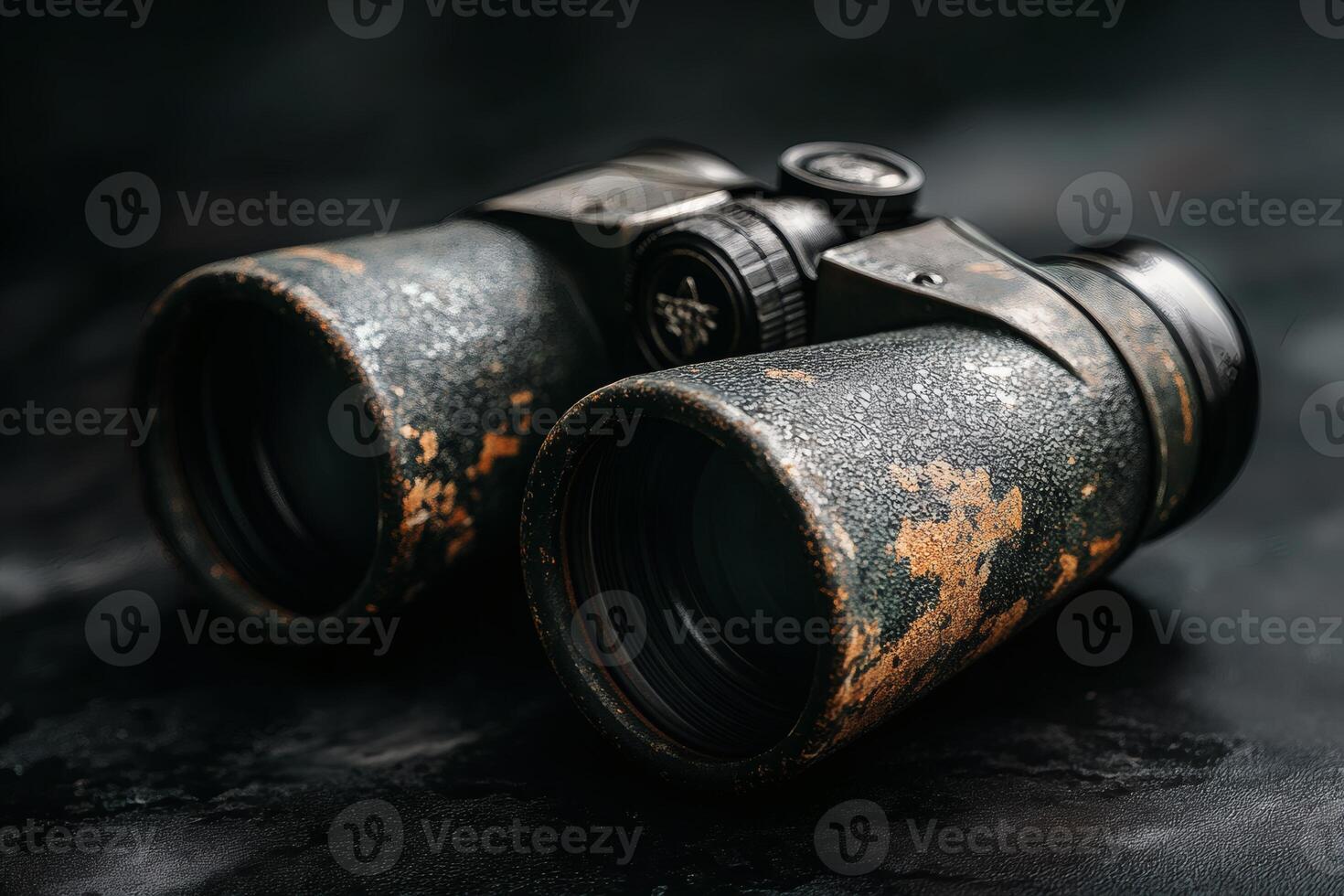 Rustic binoculars reflect the passage of time. photo
