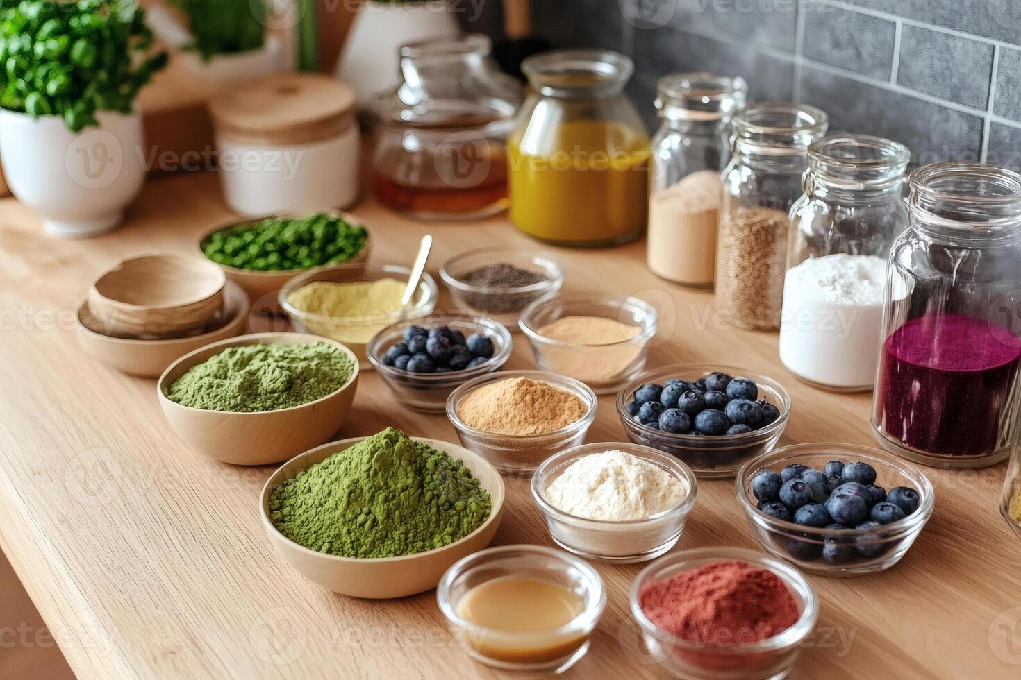 Discovering vibrant natural ingredients in the kitchen photo