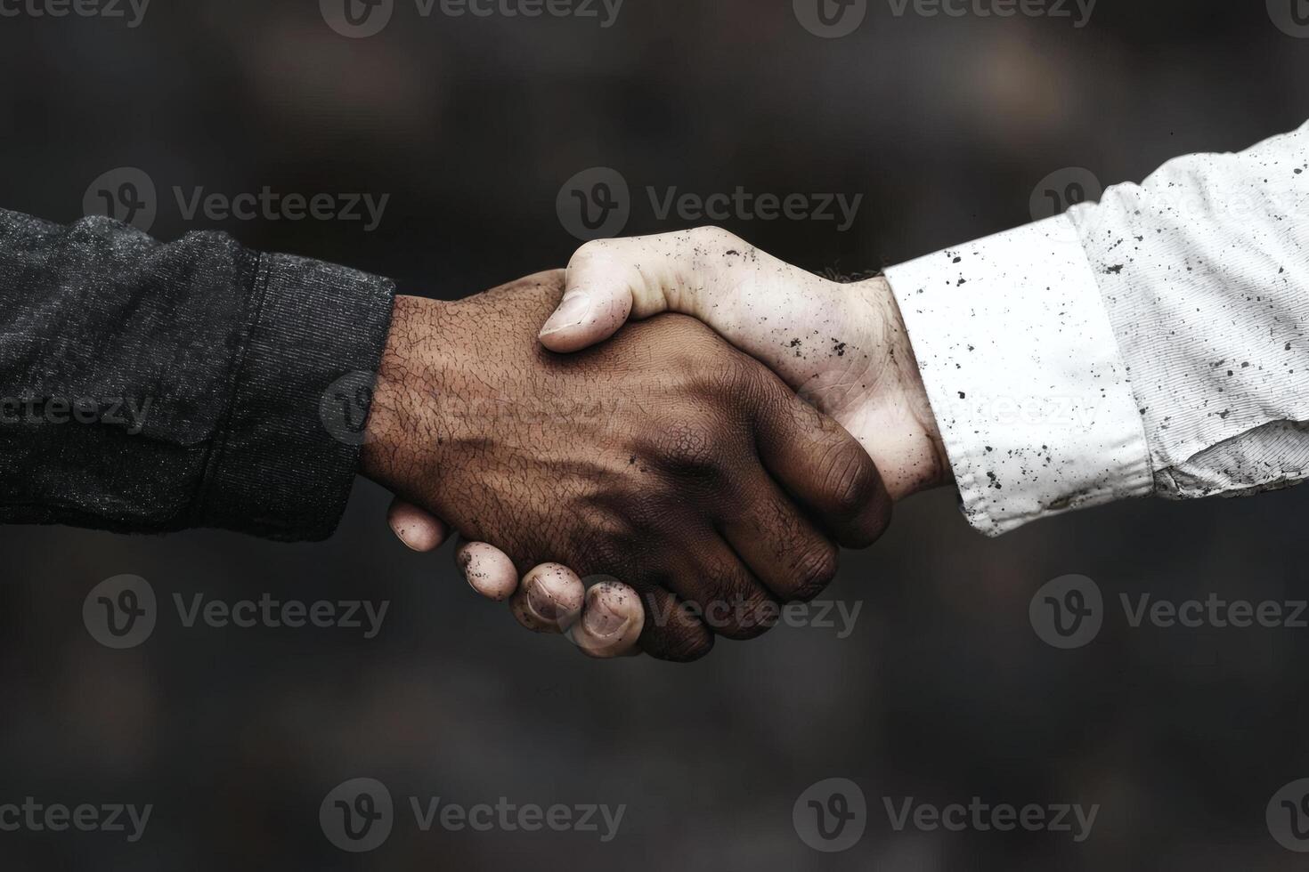 Two hands unite in harmony, symbolizing friendship and collaboration in nature. photo