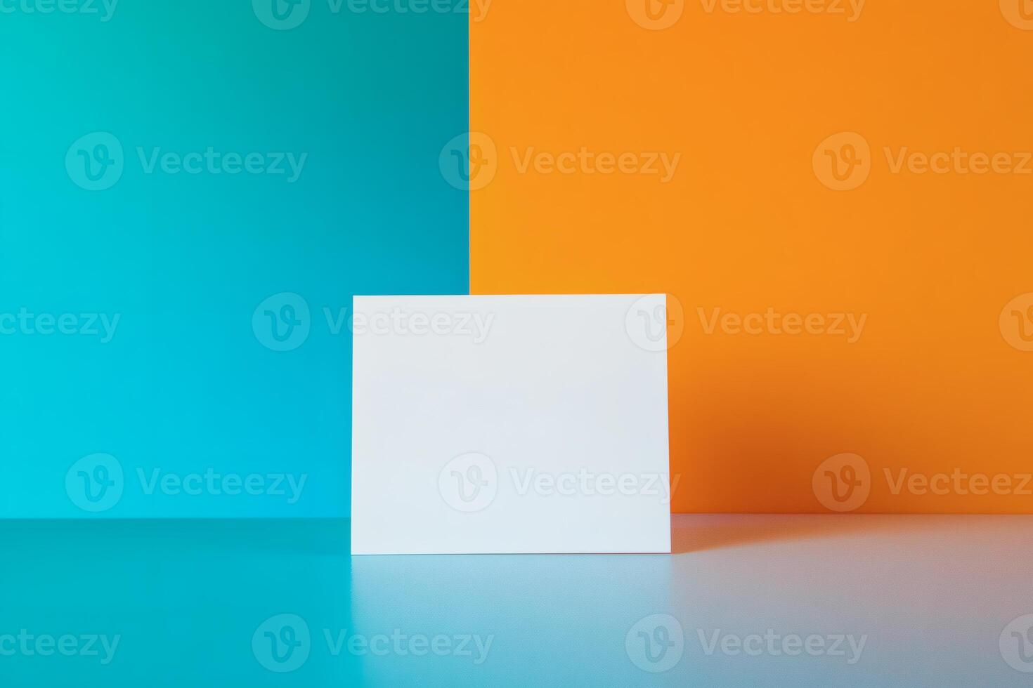Blank canvas ready for creativity against vibrant background colors. photo
