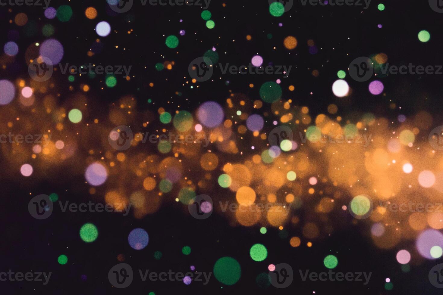 Vibrant bokeh lights creating a mesmerizing ambiance in a dark atmosphere. photo