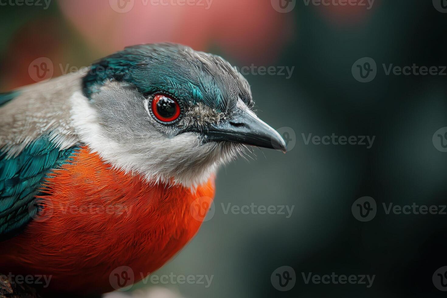 Vibrant bird portrait in nature's embrace photo