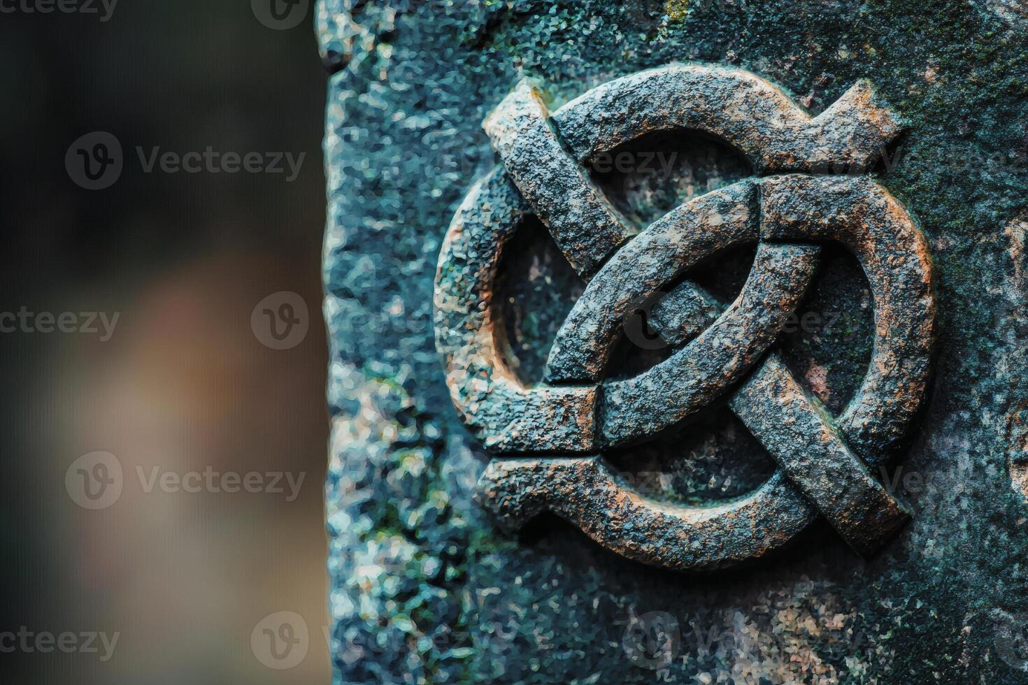 Ancient artistry in intricate stone carving photo