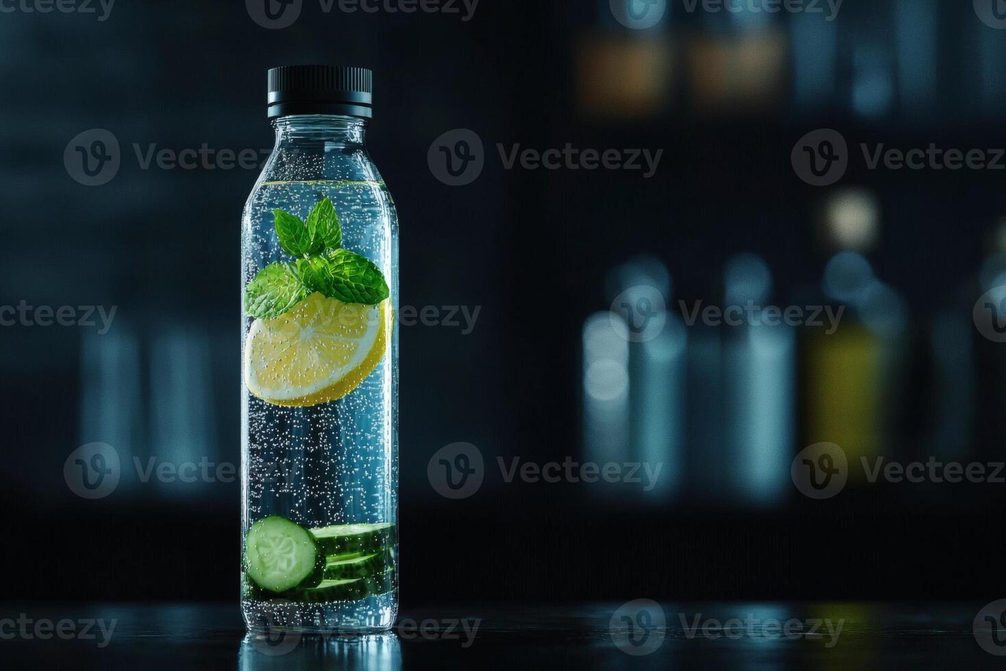Refreshing cucumber lemonade for a summer day photo