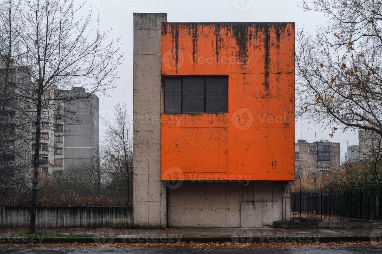 Bold architecture shines in grey settings photo