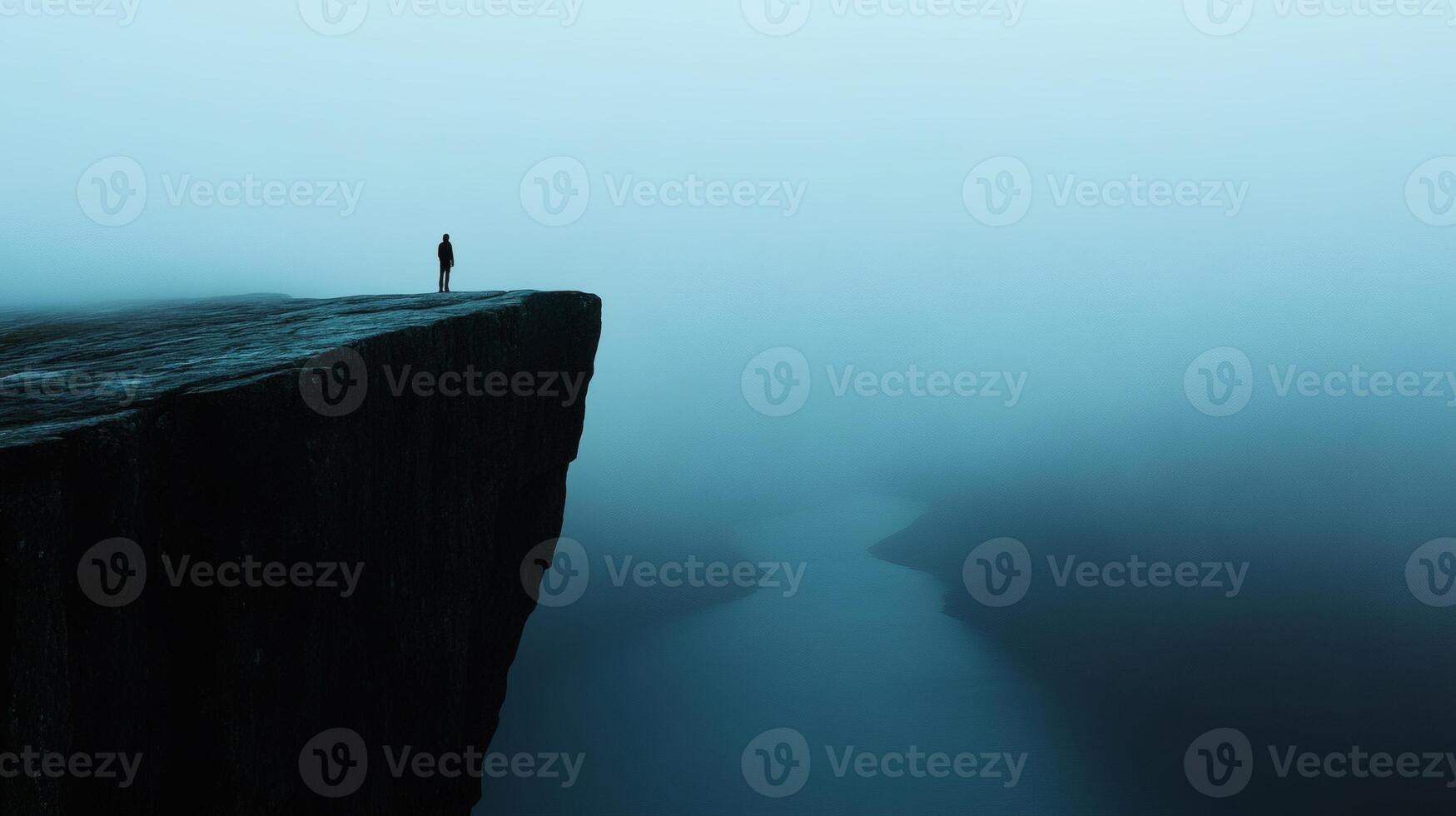Contemplation at the edge of the abyss photo