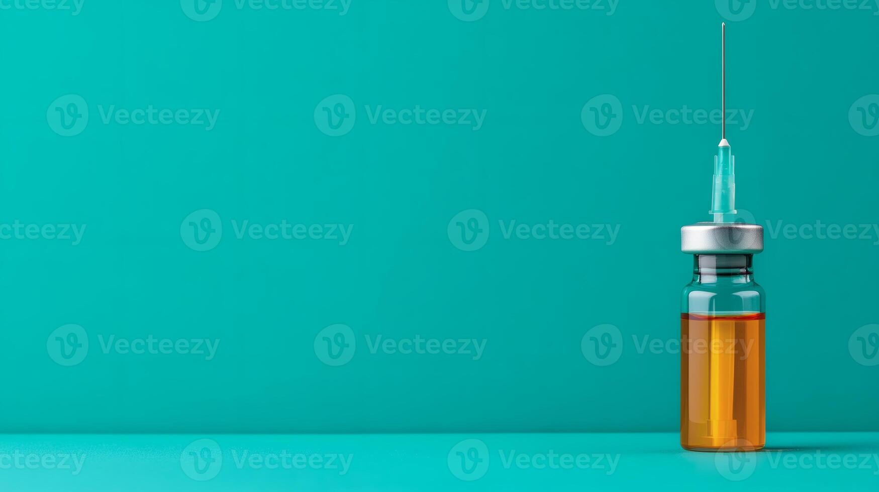 Vial with vaccine ready for use photo