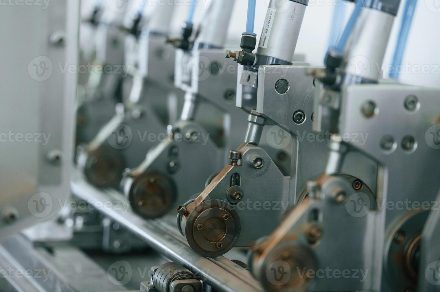 Close up view of print house machine photo