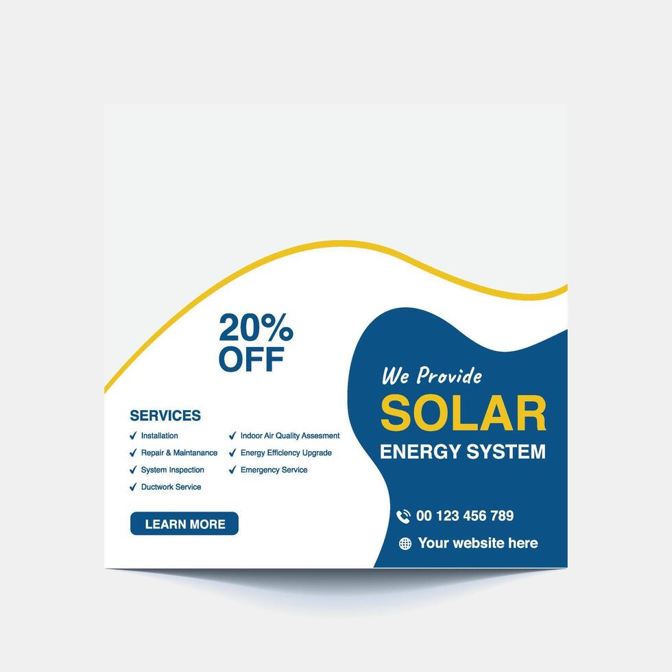 Solar Energy Social Post-Solar Energy The Key to a Cleaner Greener World vector