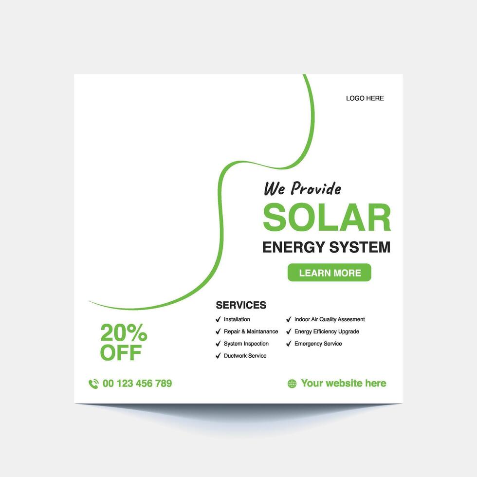 Solar Energy Social Post-Turn Sunshine Into Power Discover Solar Energy vector