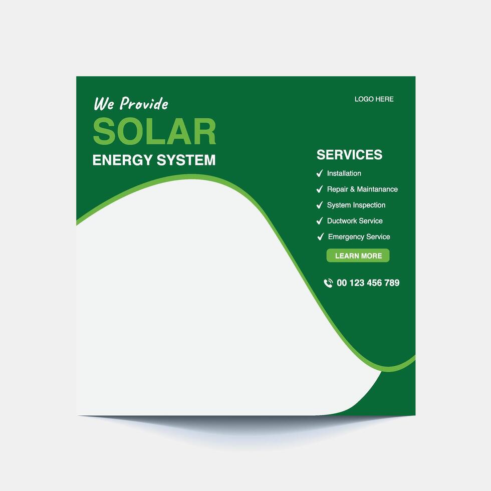 Solar Energy Social Post-Shining a Light on Solar A Smarter Energy Choice vector