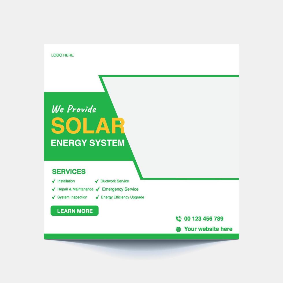 Solar Energy Social Post-Switch to Solar The Future of Energy is Here vector