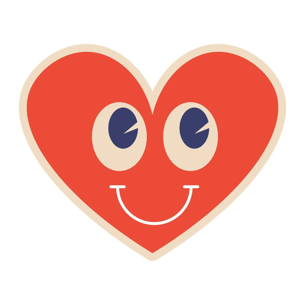 Retro Groovy Sticker vector