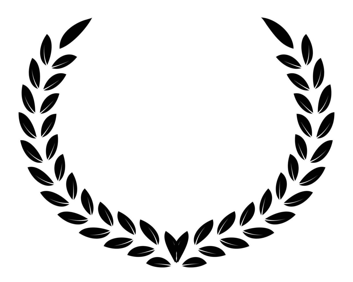 Hand drawing laurel wreaths and branches with leaves art vector