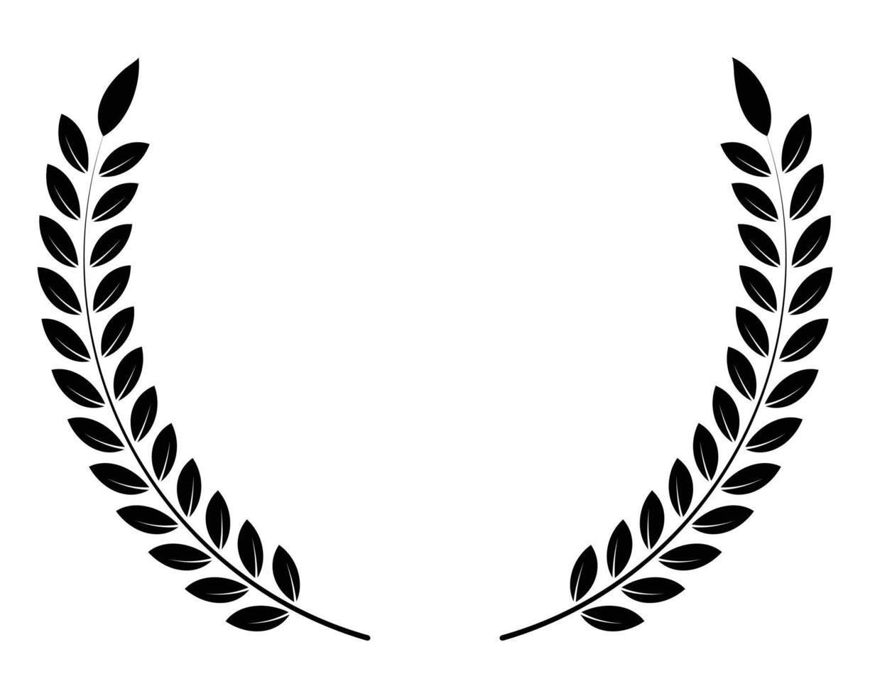 Greek olive branch award laurel foliate leaves vector
