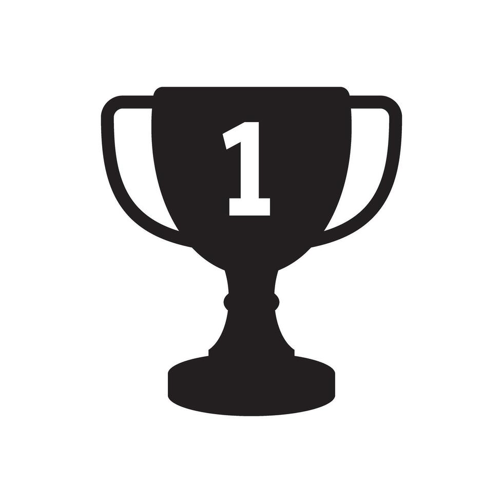 First place icon. Trophy cup icon, winner cup icon. vector