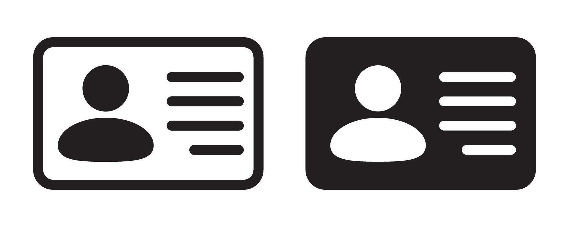 ID card badge icon. Pass icon, passport document icon. vector