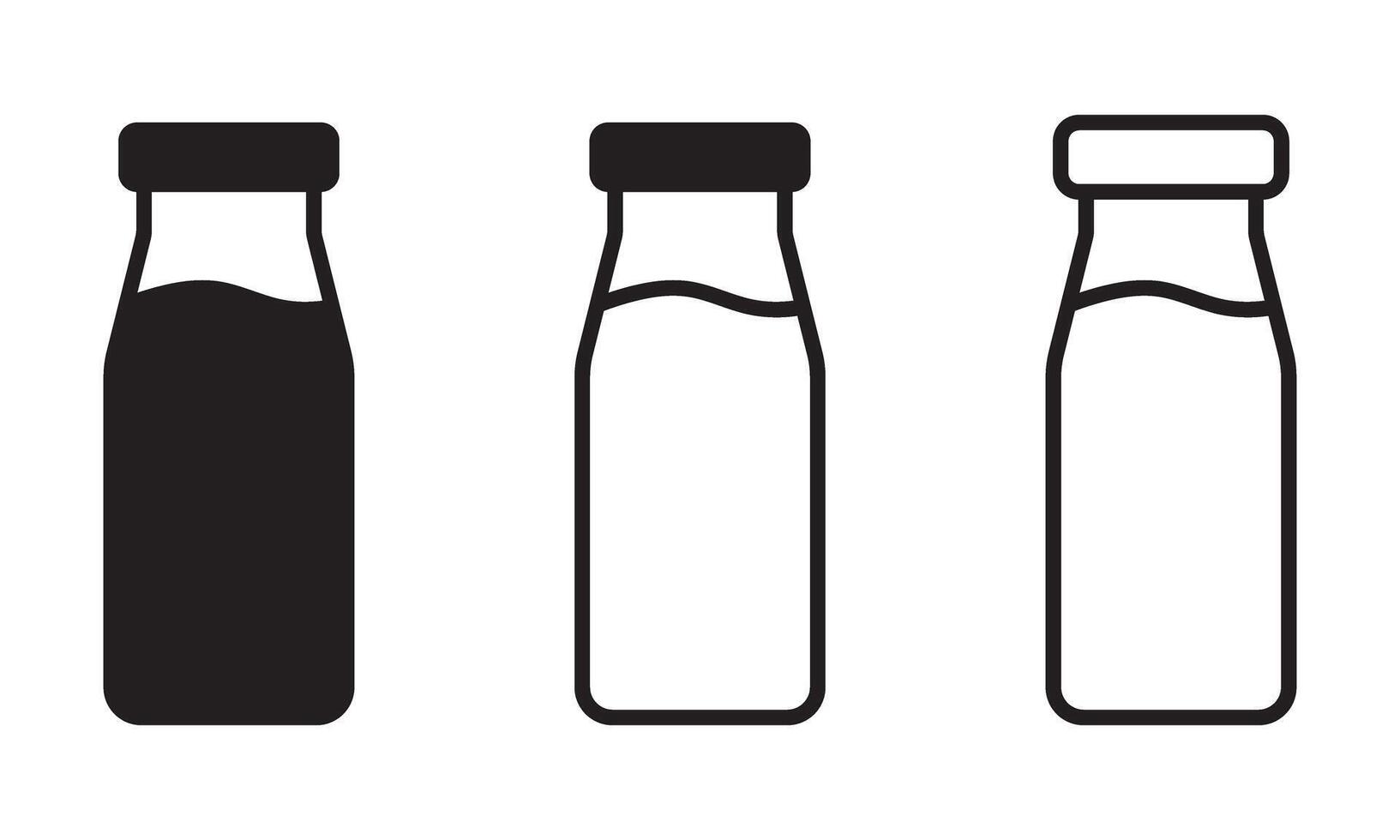 Milk bottle icon. Milk jar icon. Bottle icon. vector