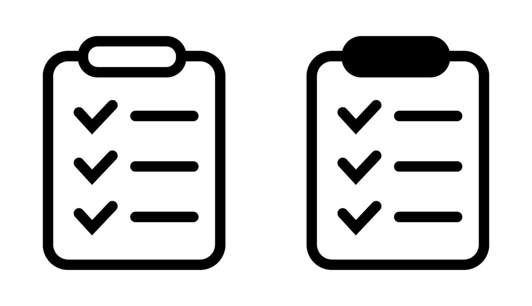 Clipboard icon. Checklist icon sign. vector