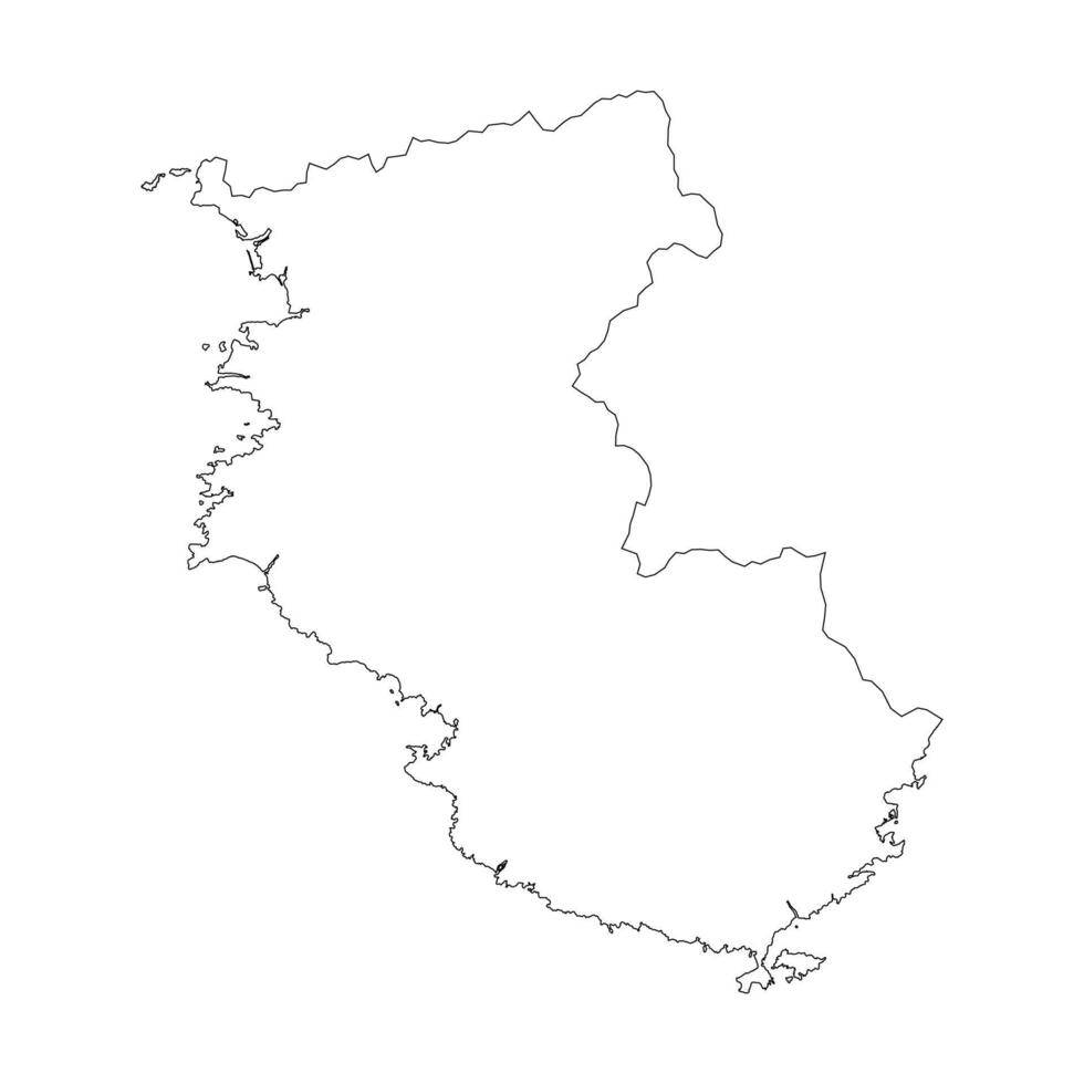 Wakayama prefecture blank contour map vector