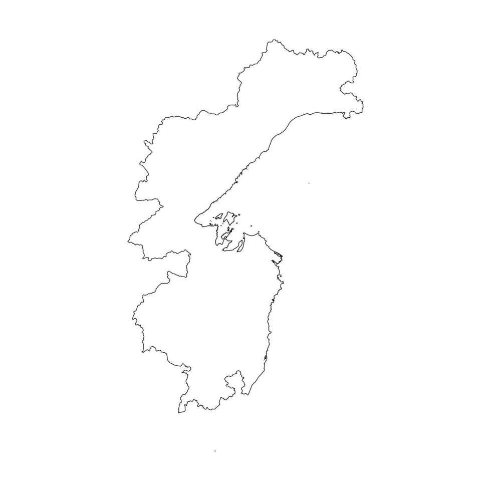 Khabarovsk outline map vector