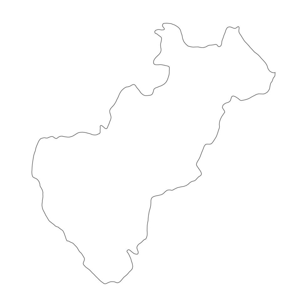 Queretaro state blank contour map vector