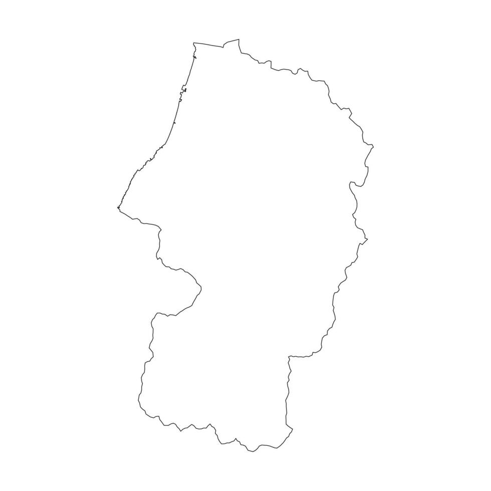 Yamagata prefecture blank contour map vector