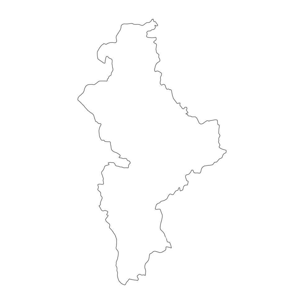 Nuevo Leon state blank contour map vector