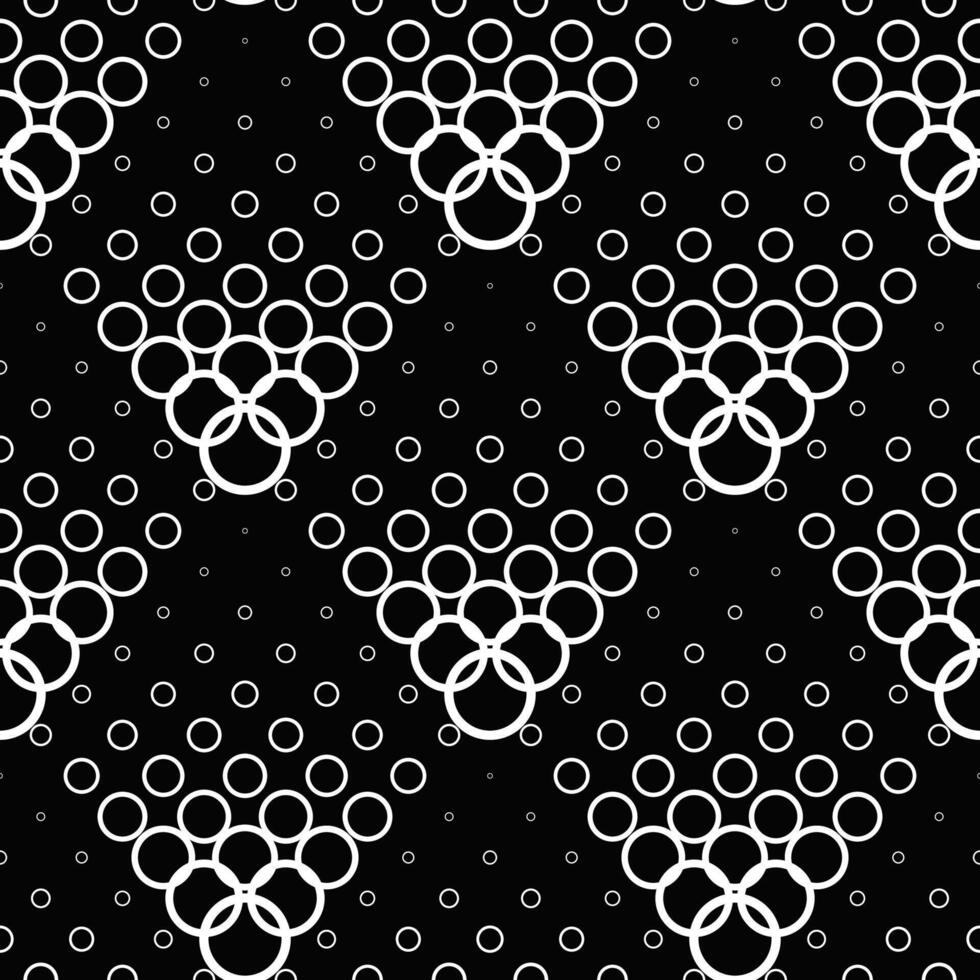 Monochrome circle pattern background - abstract design vector