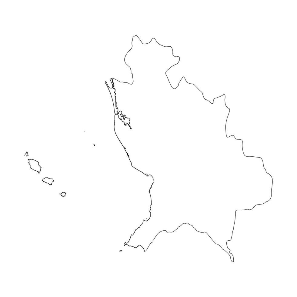 Nayarit state blank contour map vector