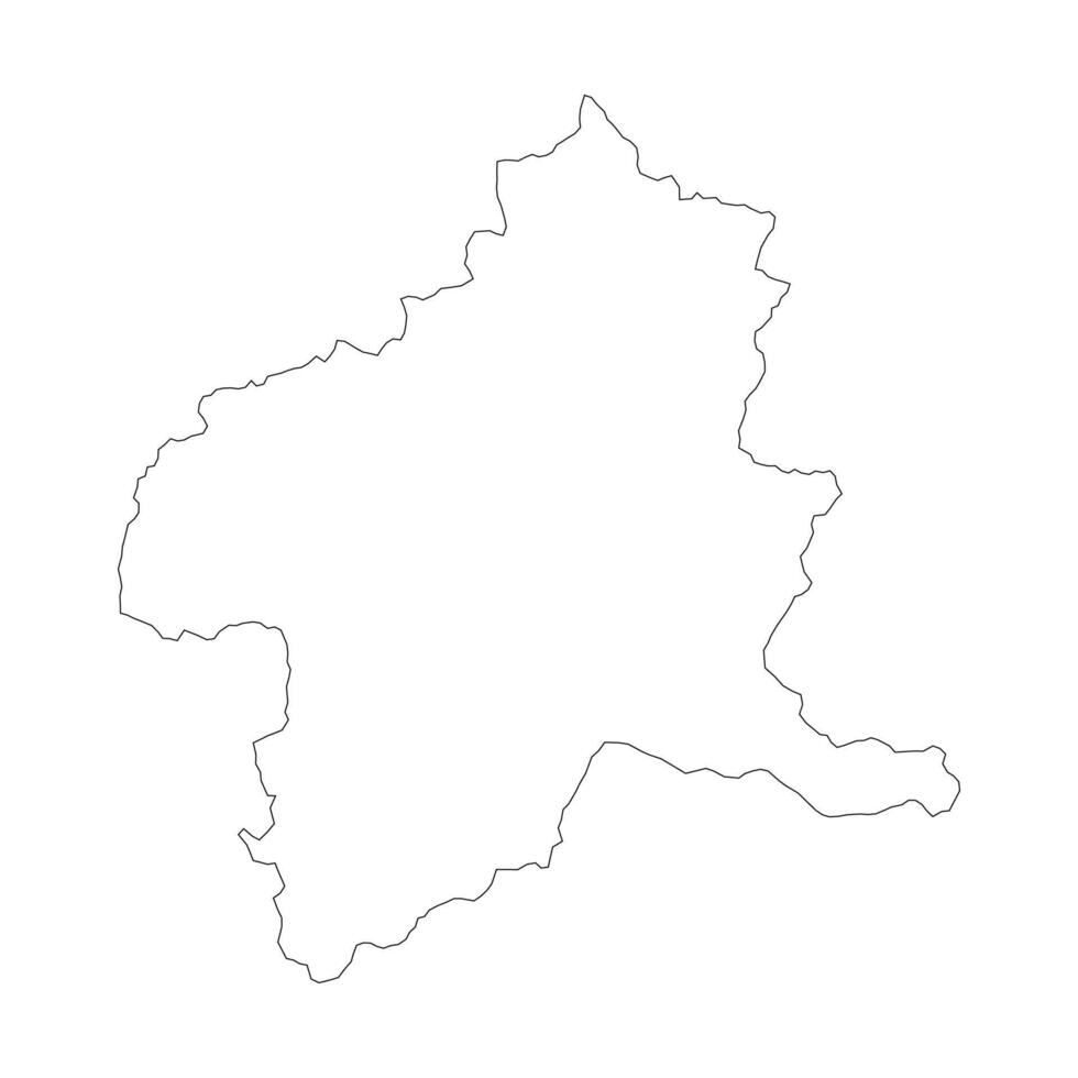 Gunma prefecture blank contour map vector