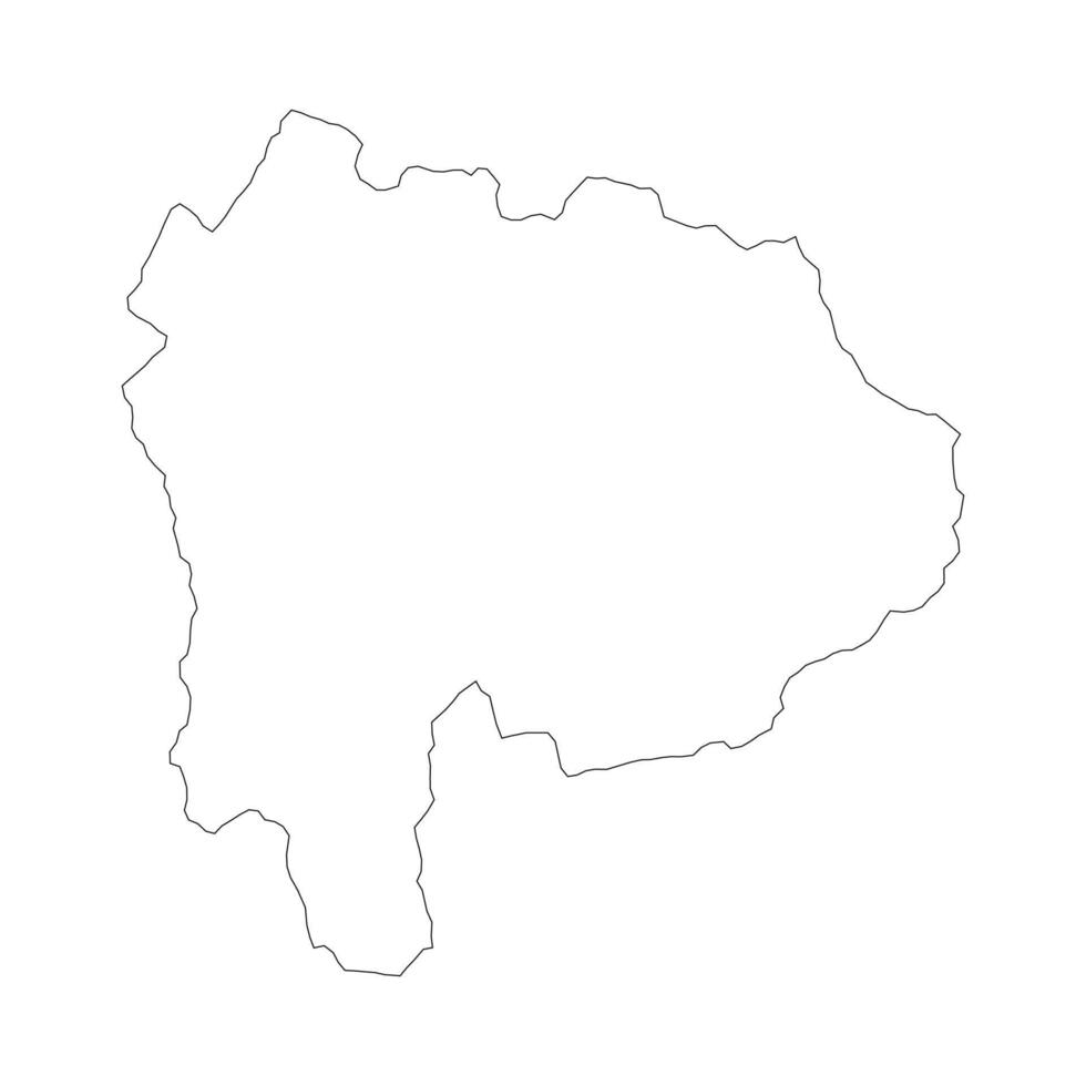 Yamanashi prefecture blank contour map vector