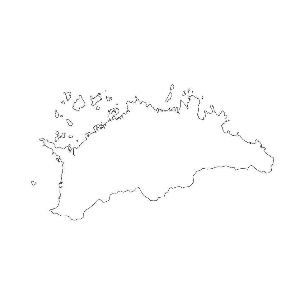 Kagawa prefecture blank contour map vector