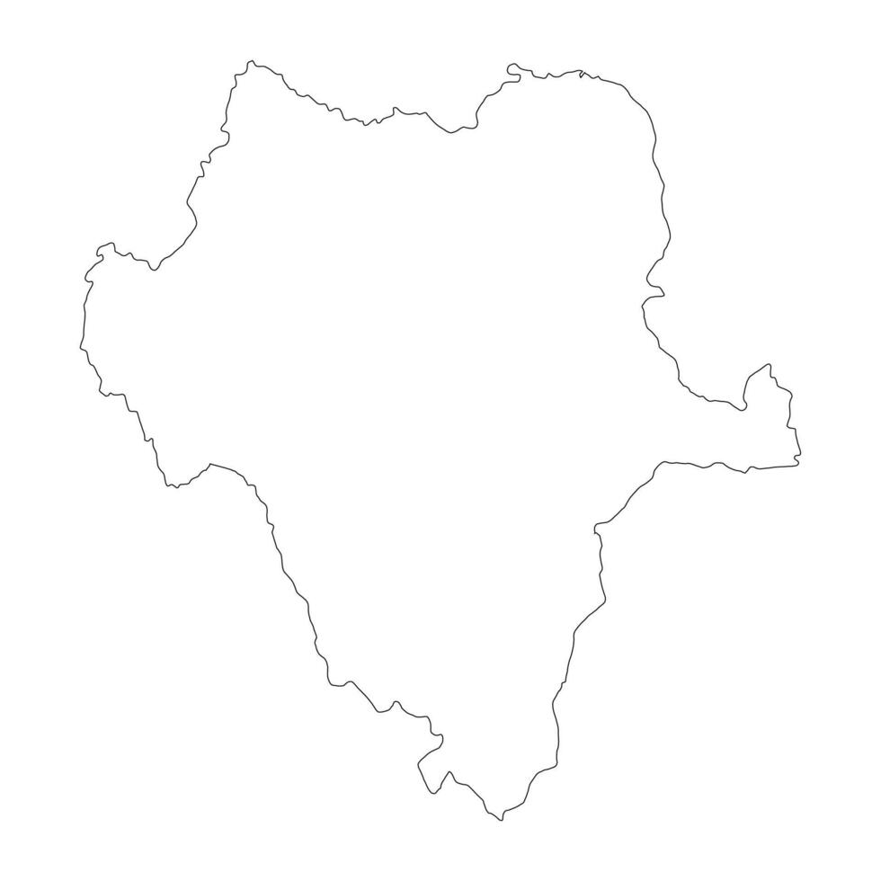 Durango state blank contour map vector