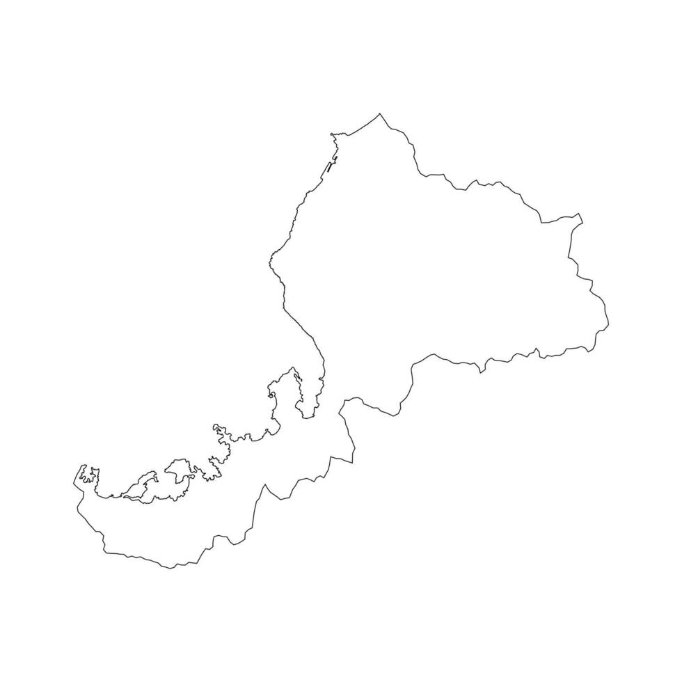 Fukui prefecture blank contour map vector