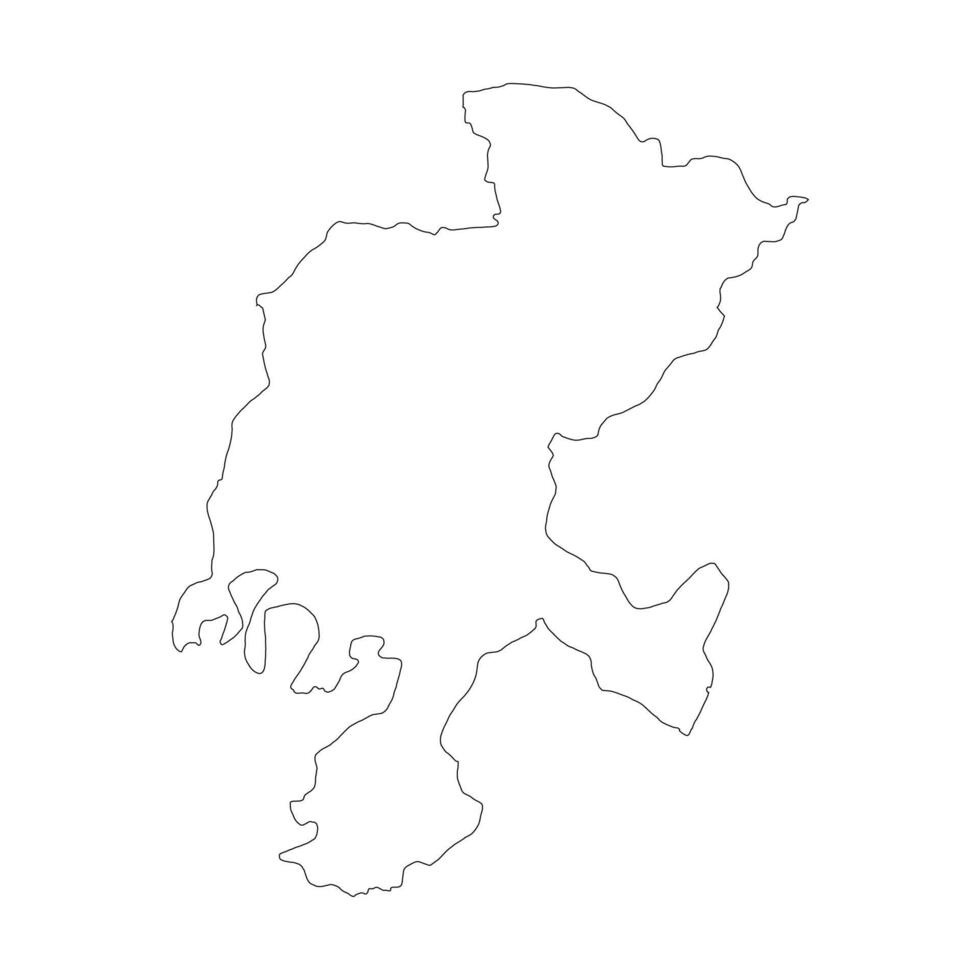 Zacatecas state blank contour map vector