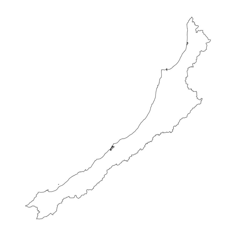 West Coast region blank outline map vector