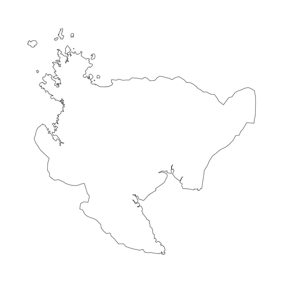 Saga prefecture blank contour map vector