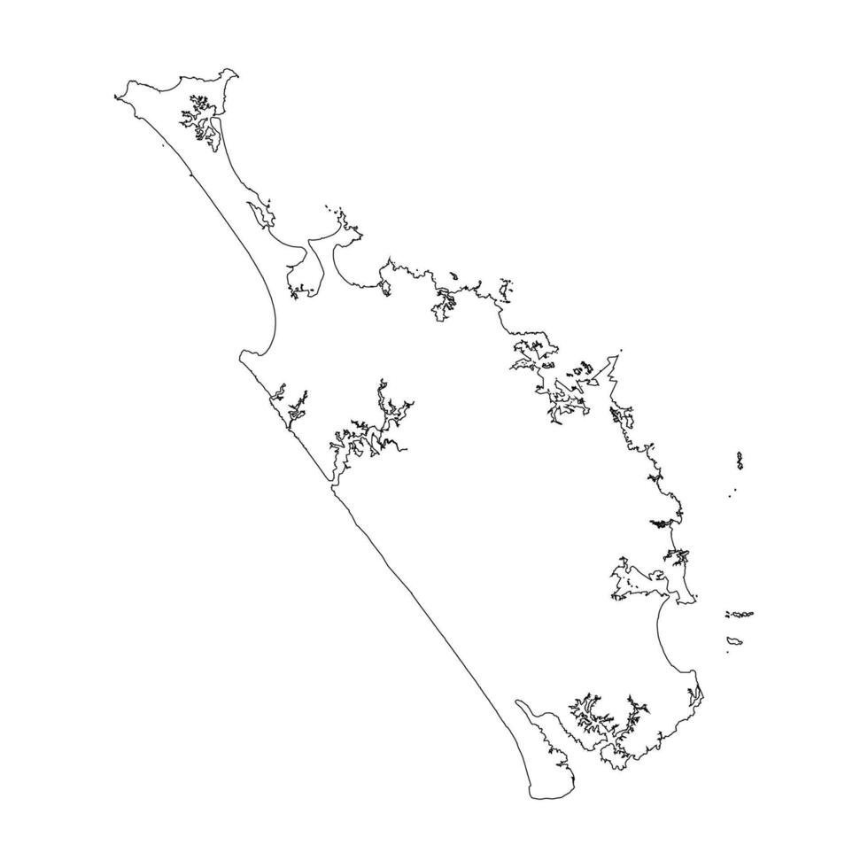 Northland region blank outline map vector