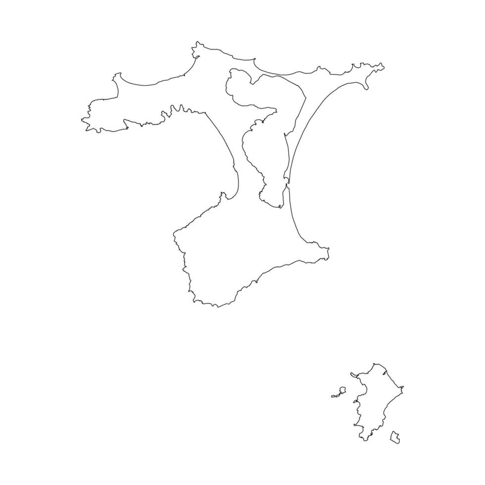 Chatham Islands region blank outline map vector